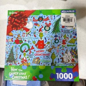 Dr Seuss How The Grinch Stole Christmas 1000 Piece Jigsaw Puzzle Aquarius 63335
